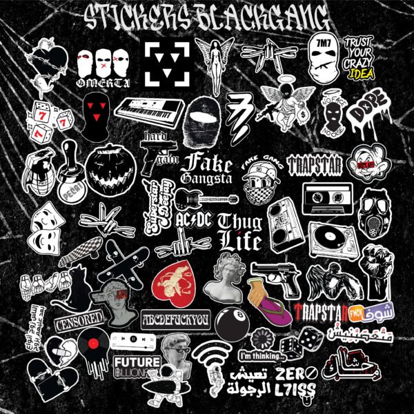 stickers fure black gang maroc autocollant