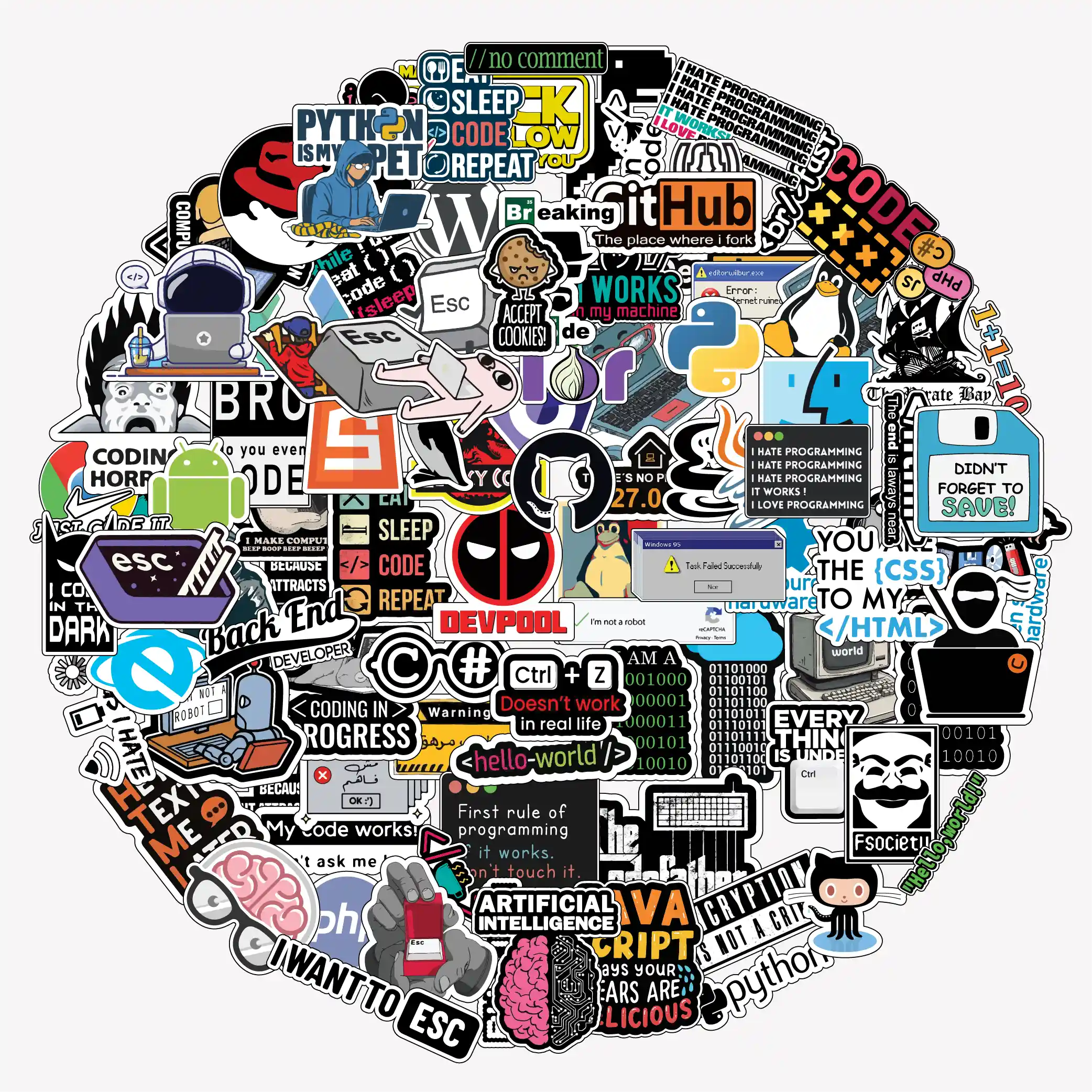 Pack Stickers Programmation Unique