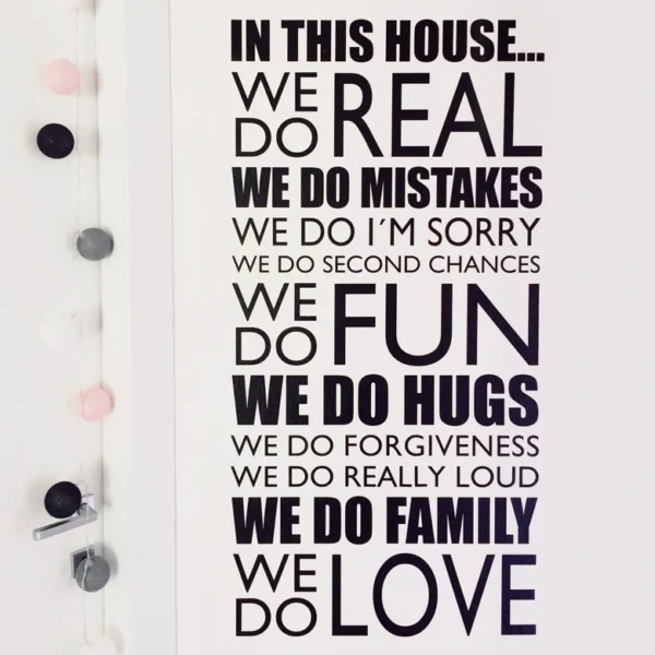 Sticker Mural - In this house – Image 2